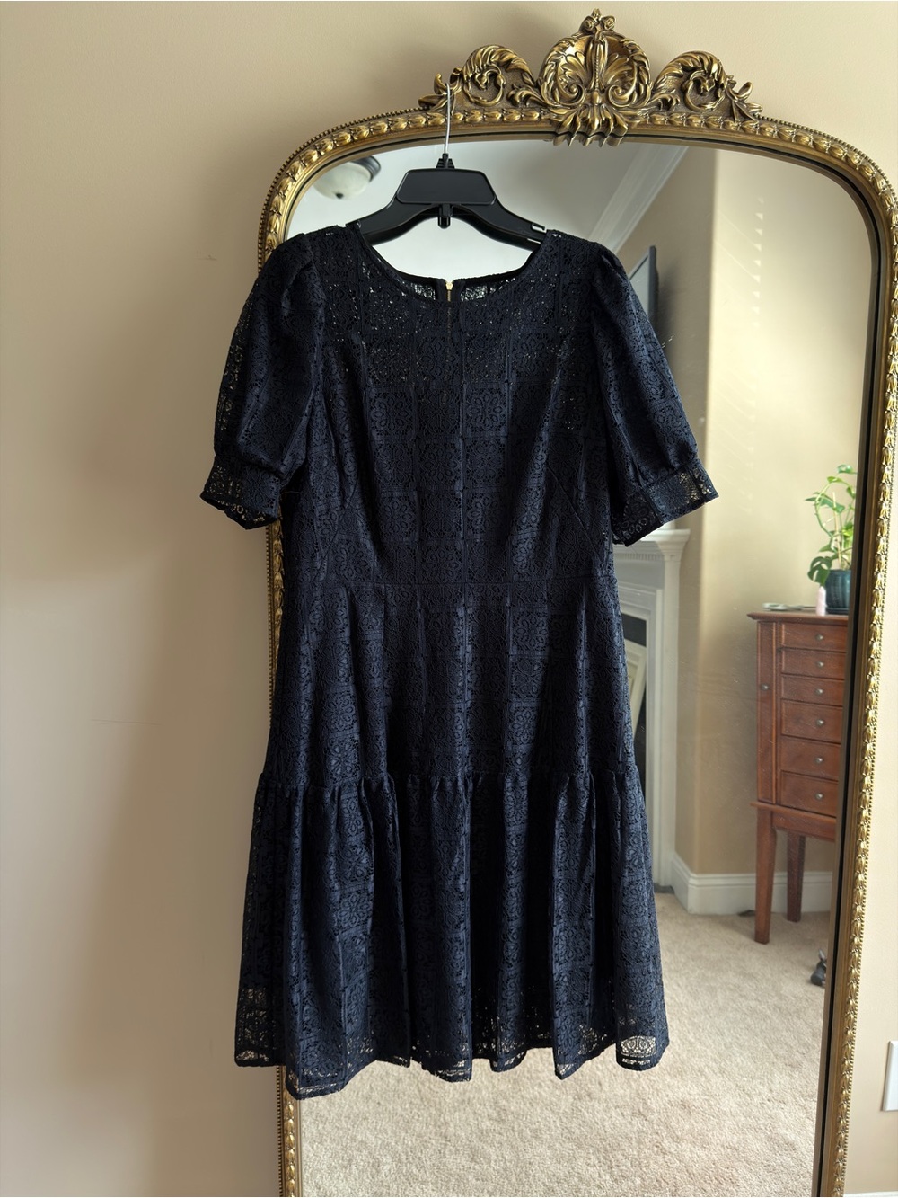 Calvin Klein Black Lace Midi Dress